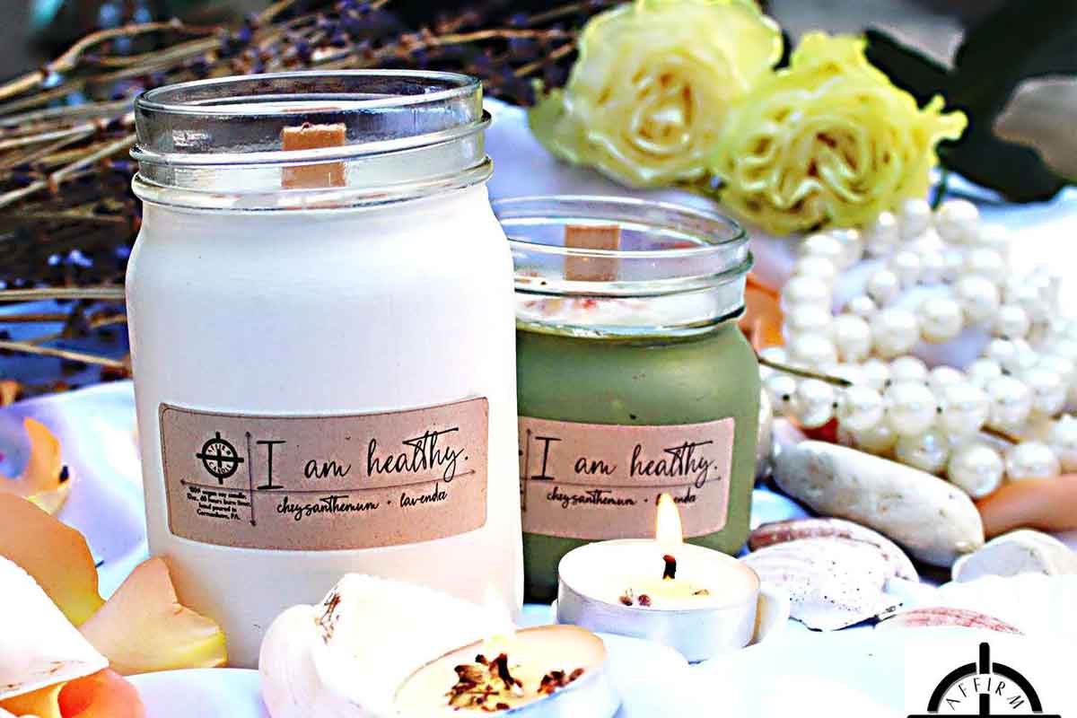 I am healthy - affirm candle