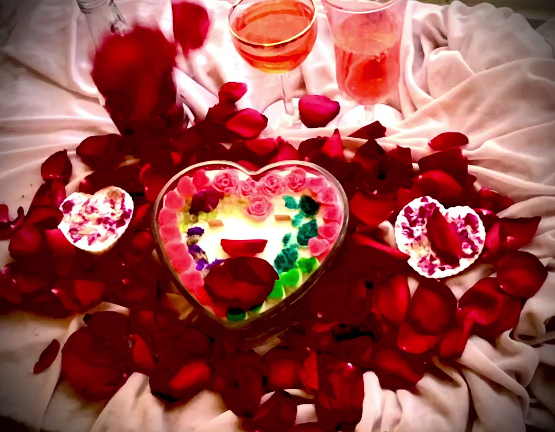 Heart bowl candle