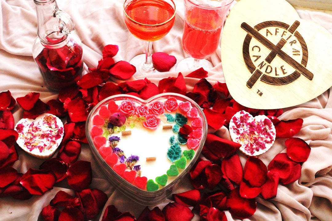 Heart Bowl Affirmation Candle